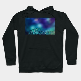 Colorful blurry background, ornament made of soft clear bubbles Hoodie